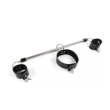 SPREADER BAR WITH COLLAR AND HANDCUFFS - BLACK